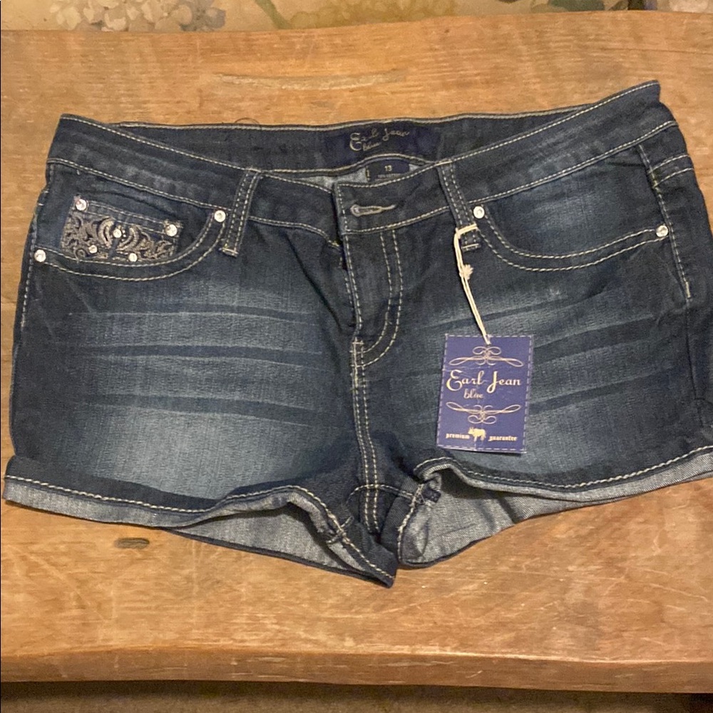 Earl Jeans Dark Blue Jean Shorts